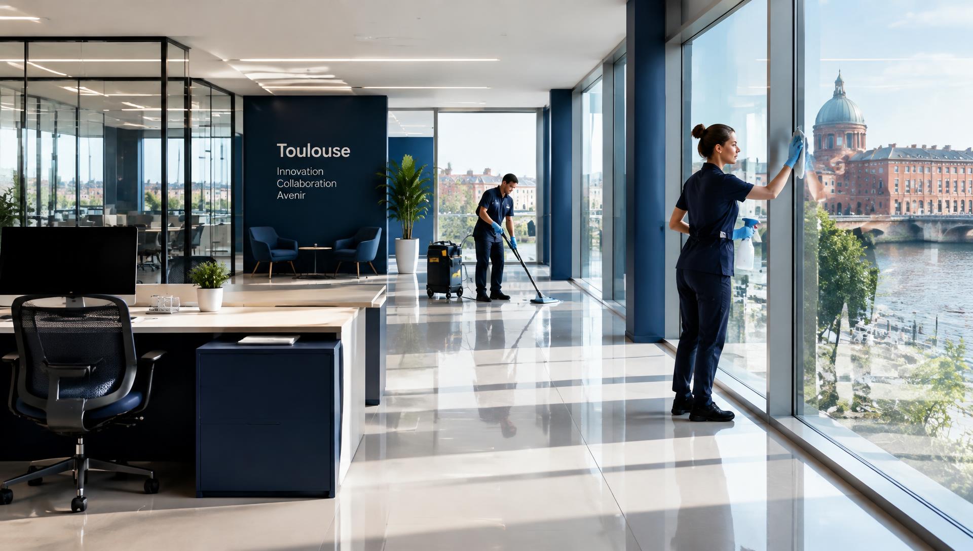 Bureaux nettoyés par AUST PROPRETE à Toulouse